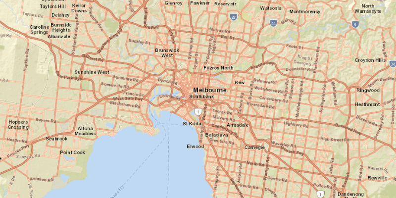 Melbourne CBD map